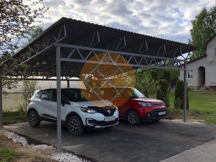 автомобильный навес из профлиста