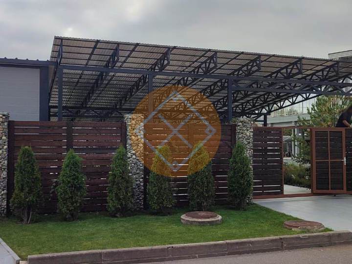 стальной навес для дачи