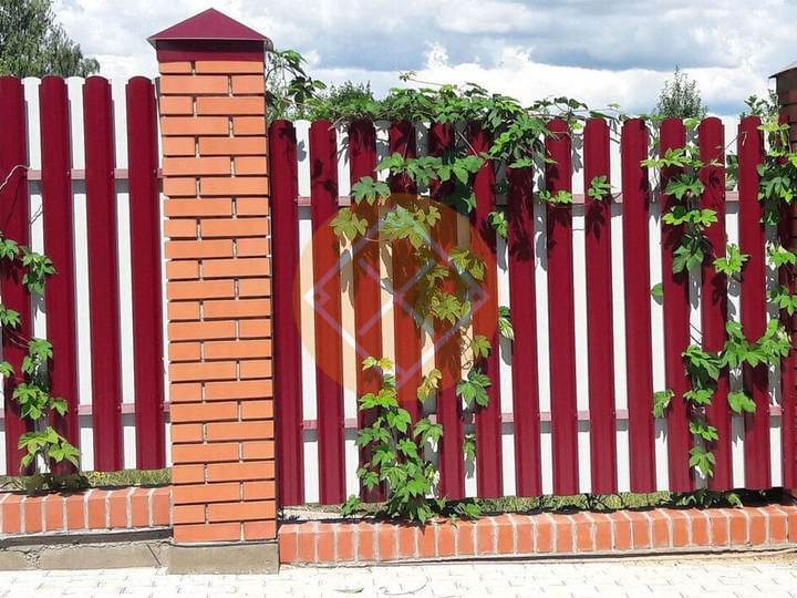 забор лесенкой, шахматка