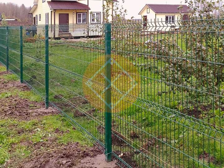 забор с заполнением 3D сеткой
