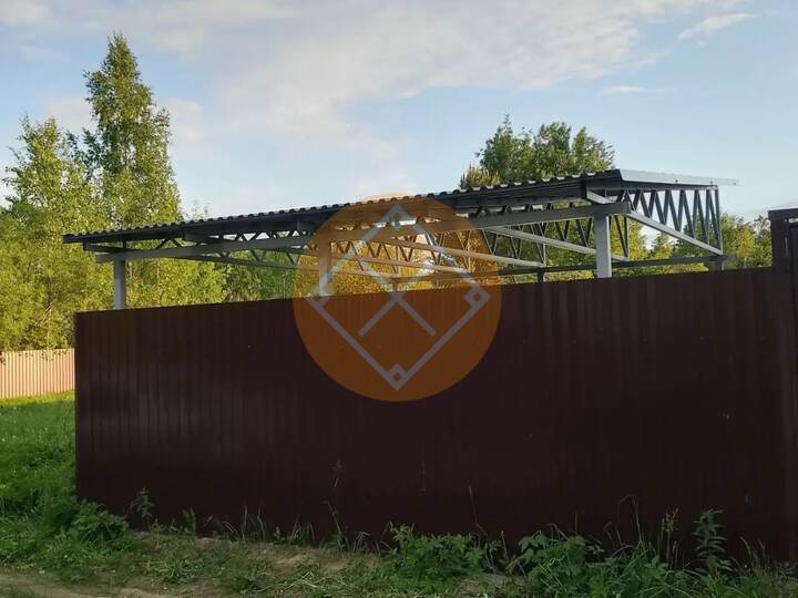 дачный навес из профлиста