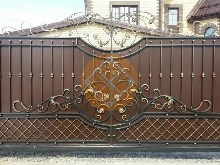 откатные кованые ворота
