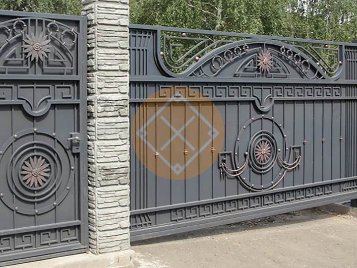 откатные кованые ворота