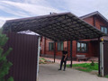 навес с двускатными фермами, кровля из профлиста МП-20